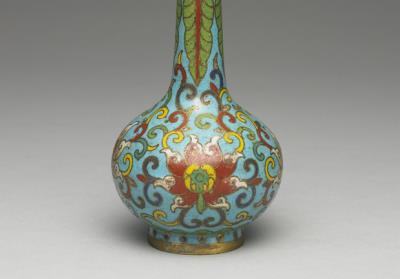 图片[2]-Copper vase with Indian lotus pattern in cloisonne enamels, Qing dynasty (1644-1911)-China Archive